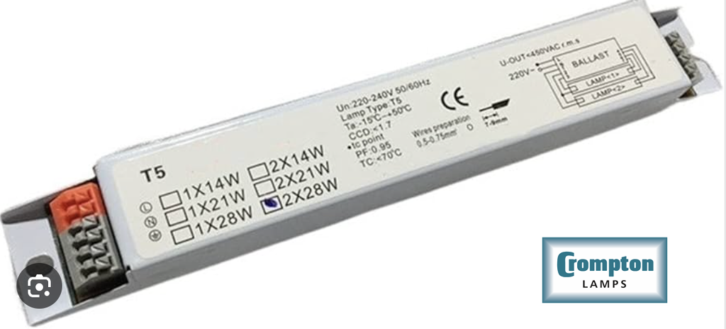 CROMPTON 金盾- 1x14W EB 電子火牛 T5