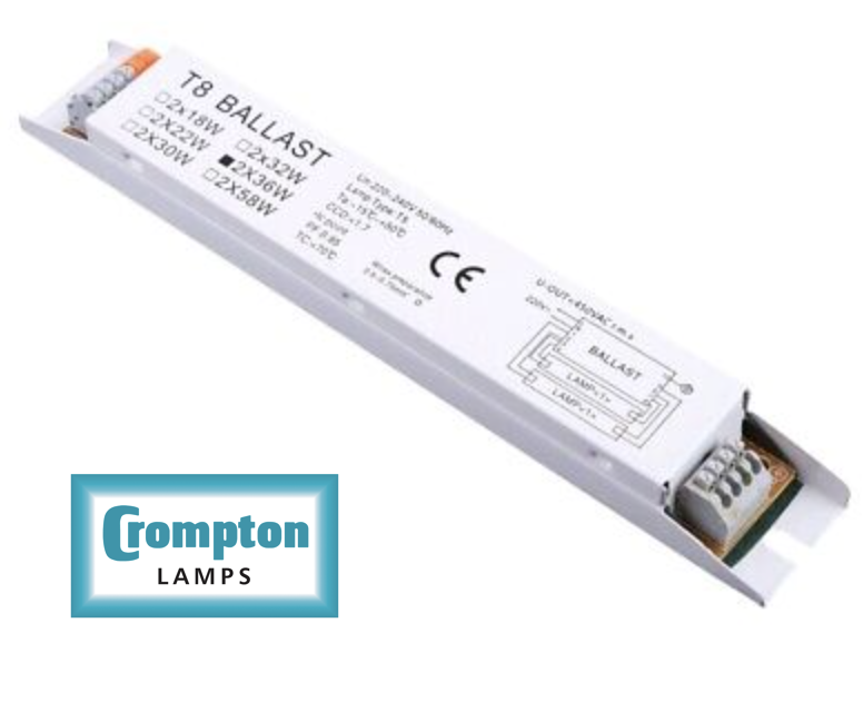 CROMPTON 金盾- 1x18W EB 電子火牛 T8