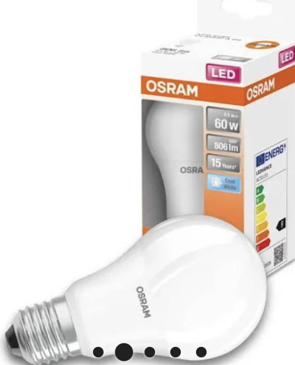 OSRAM 歐司朗- 8W/865 LED CLA A60 E27 