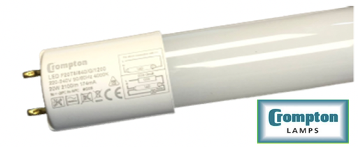 [F2LED/CR100840] CROMPTON 金盾- 10W 840 24" T8 LED HO 光管
