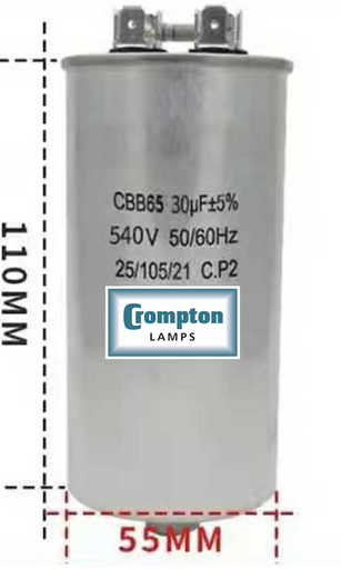 [HIDC/CR30UF] CROMPTON 金盾- 30uF 540V 電容