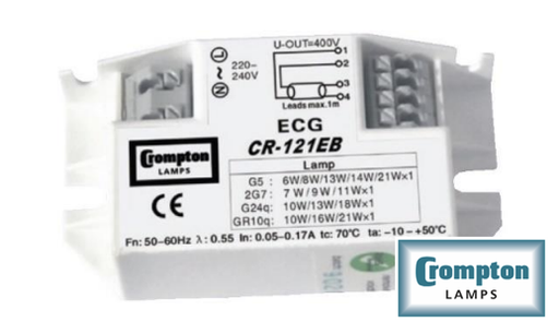 [F3BEL/CRECG121] CROMPTON 金盾- 1x6-21W EB 多用途電子火牛