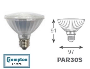 [F2L/CRPAR301230] CROMPTON 金盾- 11W 3000K PAR30 E26 射膽