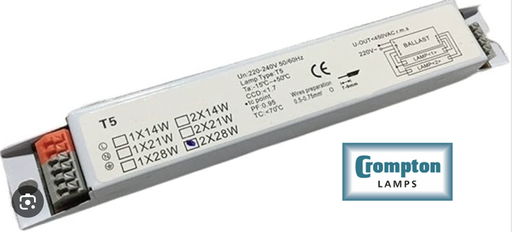 [F3BEL/CREB214] CROMPTON 金盾- 2x14W EB 電子火牛 T5