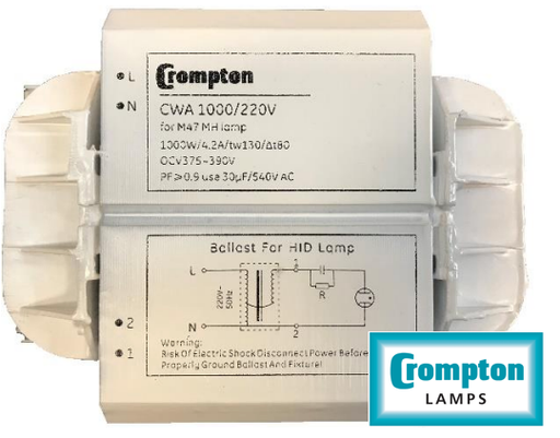 [HIDB/CRAMH1000] CROMPTON- 1000W CWA METAL HALIDE BALLAST M47/220V/50HZ