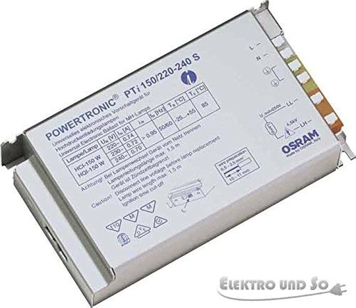 [HIDB/OSPTI150S] OSRAM 歐司朗- 150W PTI 150/220-240 S 金鹵燈電子牛